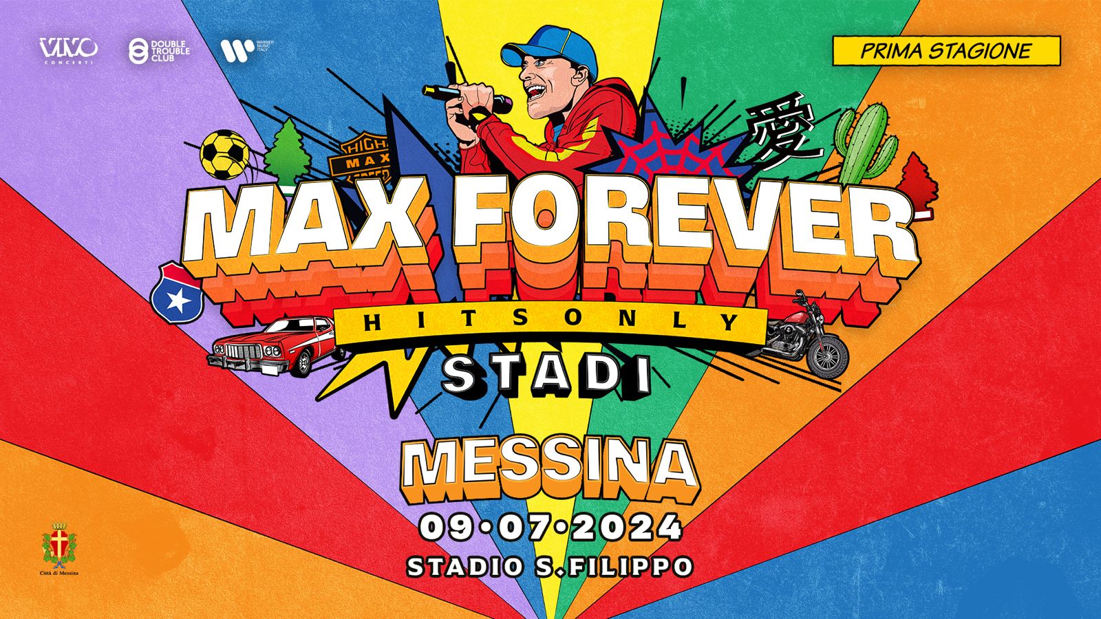 Domani Max Pezzali in concerto a Messina allo stadio F. Scoglio: il piano viabile, bus navetta di ATM e stop alla vendita di alcolici, bottiglie di vetro e commercio itinerante