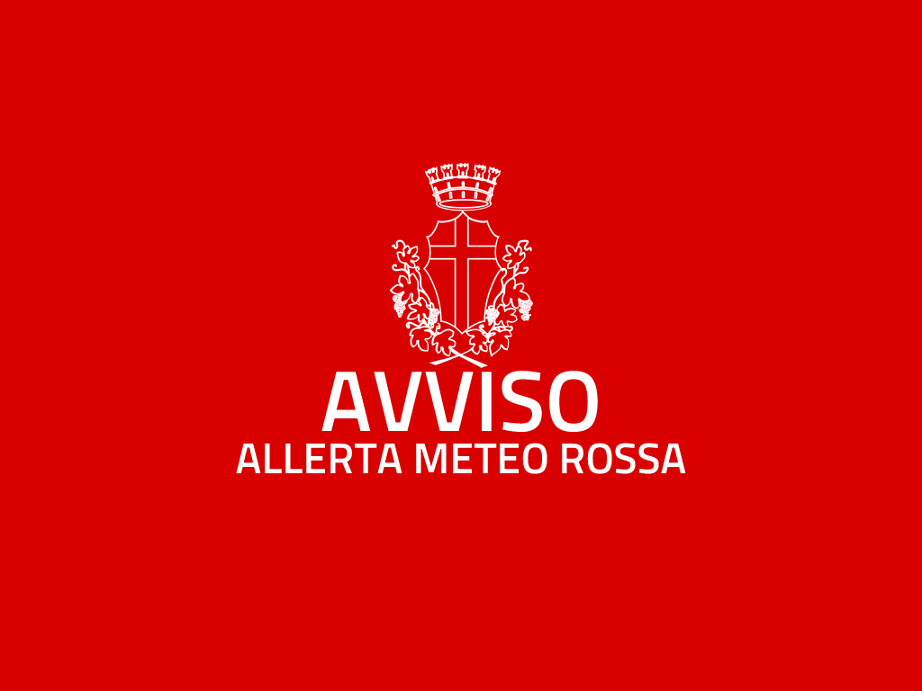 Allerta meteo ROSSA nella zona I dalle 16:00 del 11/11/2024 alle 24 del 12/11/2024 - Allerta meteo per temporali