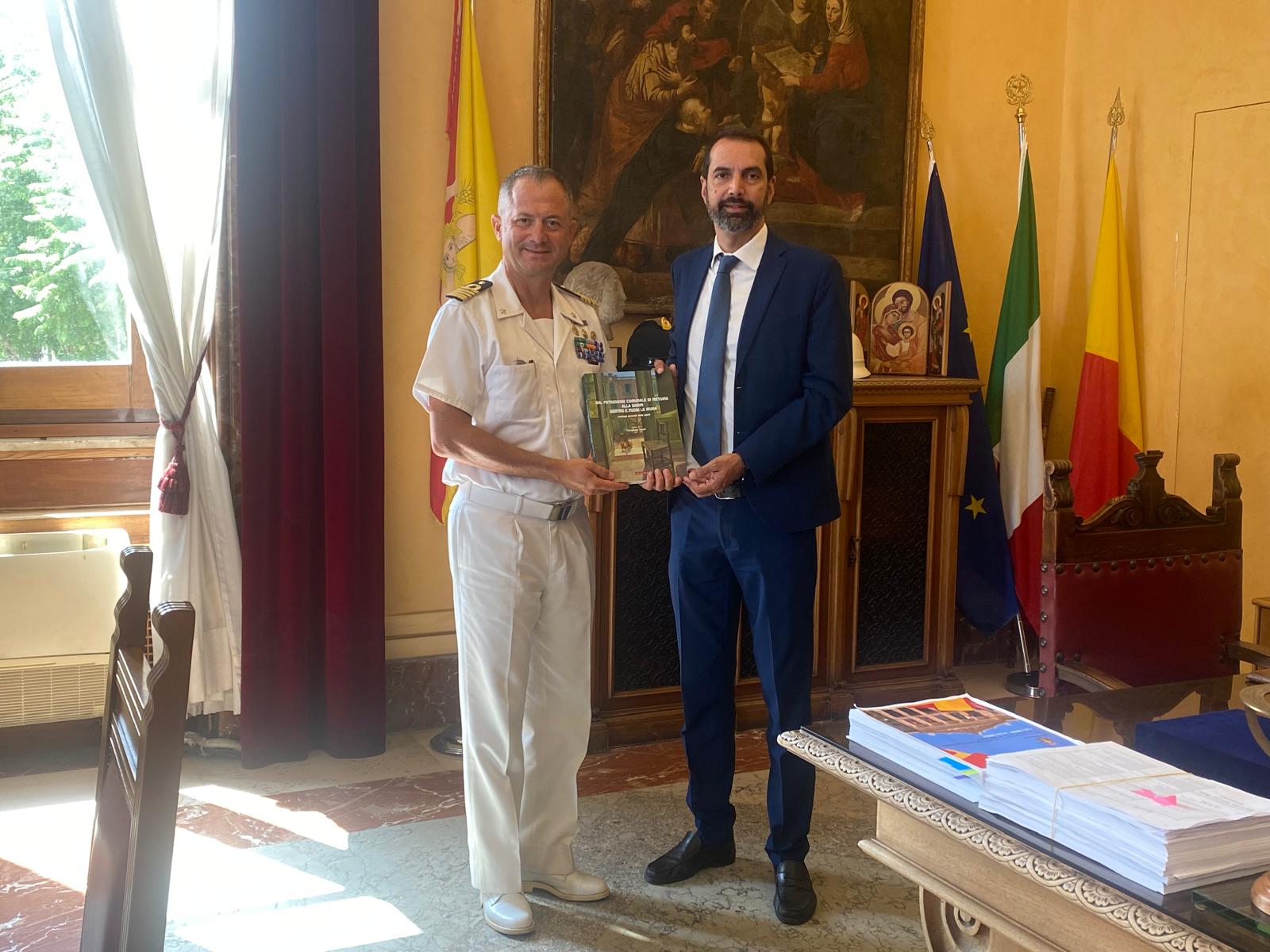 Visita di commiato a palazzo Zanca del Comandante Supporto Logistico della Marina Militare di Messina