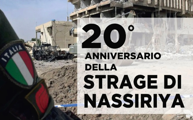 12 Novembre 2023. Giornata della Memoria per i Caduti militari e civili nelle missioni internazionali per la pace”:  20 anni fa la strage di Nassiriya