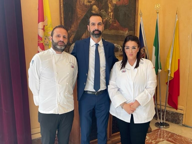 Ricevuti dal sindaco Basile oggi a palazzo Zanca i rappresentanti della Sicilia alla festa nazionale del cuoco 