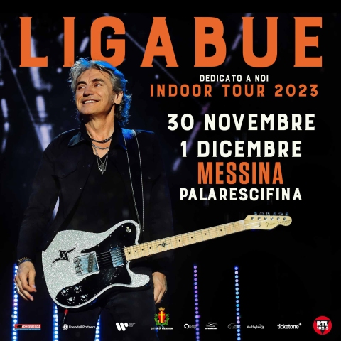 Ligabue in concerto a Messina: il 30 novembre e il 1° dicembre grande musica al PalaPescifina