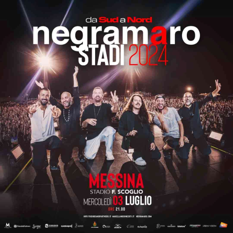 Negramaro in concerto allo stadio Franco Scoglio di Messina il 3 luglio 2024 