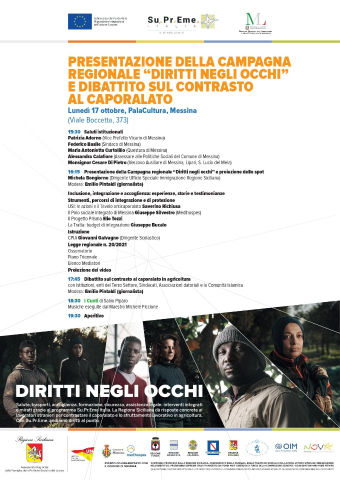 “Diritti negli occhi”: domani al Palacultura la presentazione della campagna regionale contro lo sfruttamento dei lavoratori stranieri in agricoltura
