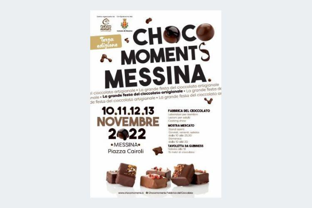 Da domani a domenica 13 a Piazza Cairoli la terza edizione di "Chocomoments Messina"