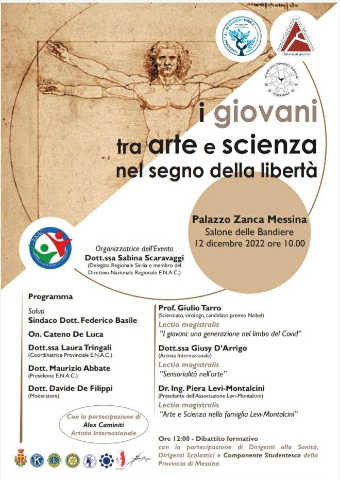 Lunedì 12 a Palazzo Zanca convegno dal tema "I giovani tra Arte e Scienza nel segno della libertà"