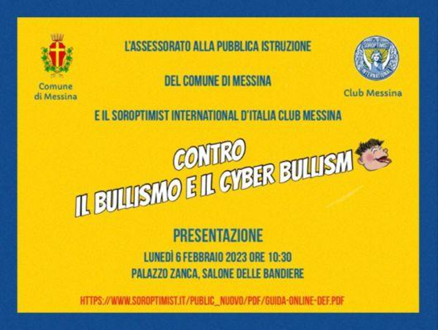 Giornata mondiale contro il bullismo e il cyberbullismo: oggi conferenza stampa di presentazione della Guida promossa dal  Soroptimist Club Messina