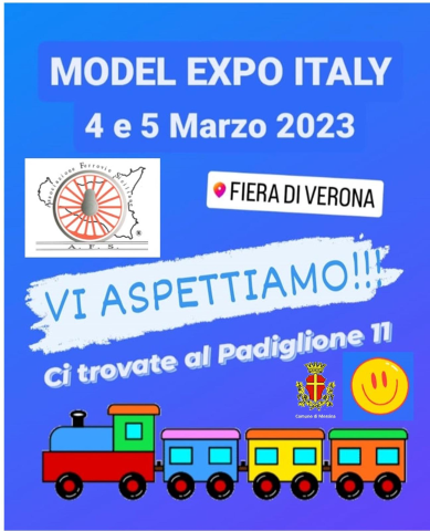 Domani e domenica 5 al Model Expo Italy di Verona in esposizione con il patrocinio del Comune di Messina i modelli dell’Associazione Ferrovie Siciliane