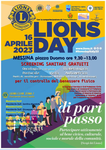 Presentato a Palazzo Zanca il “Lions Day”: appuntamento domenica 16 a Piazza Duomo