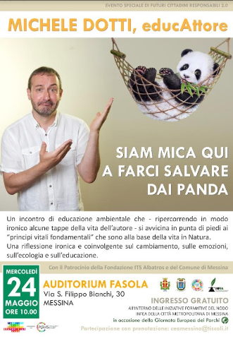 Domani all'Auditorium Fasola l'incontro "Siam mica qui a farci salvare dai Panda!"