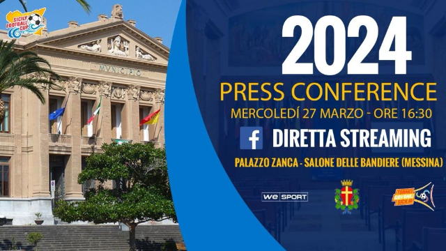 "Sicily Football Cup": mercoledì 27 marzo conferenza stampa di presentazione a palazzo Zanca