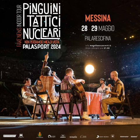 È ufficiale i Pinguini Tattici Nucleari a Messina con doppia esibizione: il 28 e 29 maggio 2024 al Palarescifina