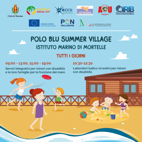 “Polo Blu – Summer Village” all’Istituto Marino di Mortelle: servizi integrativi e complementari per minori con disabilità e le loro famiglie